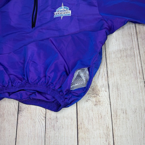 Vintage 90s Surf Style‎ Windbreaker Purple Iridescent Pullover USA Gymnastics L - Picture 8 of 11